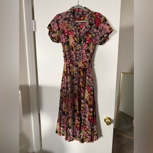 Ralph Lauren Floral Maxi Dress in Pink, Red and Yellow